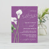 Faire-part de mariage au lys calla (Debout devant)