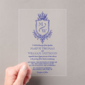 Faire-part de mariage au monogramme du blason roya (In situ (ordinateur de poche))