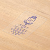 Faire-part de mariage au monogramme du blason roya (Poser)
