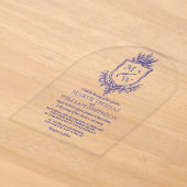 Faire-part de mariage au monogramme du blason roya (Poser)