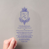 Faire-part de mariage au monogramme du blason roya (In situ (ordinateur de poche))