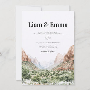 Faire-part de mariage au parc national de Zion