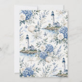 Faire-part de mariage au phare côtier (Dos)