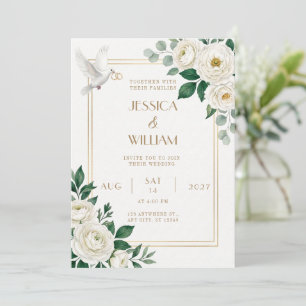 Faire-part de mariage au Ranunculus et à la Colomb