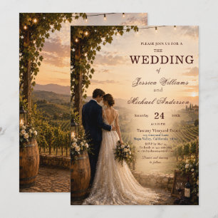 Faire-part de mariage au vignoble