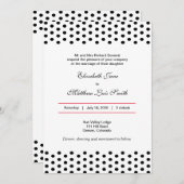 Faire-part de mariage audacieux bilingue de point (Devant / Derrière)