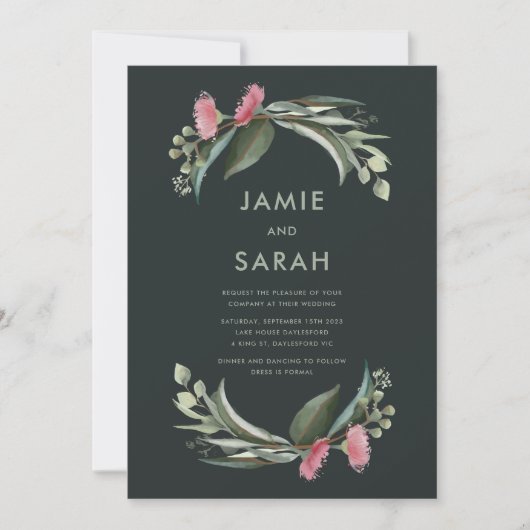 Faire-part de mariage Australian Native Gum Blosso (Devant)