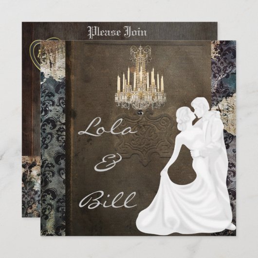 Faire-part de mariage AUTHENTIQUE DE L'ÉQUILIBRE W (Devant / Derrière)