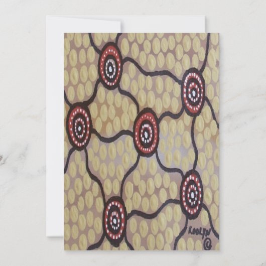 Faire-part de mariage autochtone Eora (Dos)