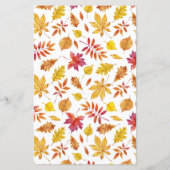 Faire-part de mariage automnal aux feuilles d'auto (Dos)