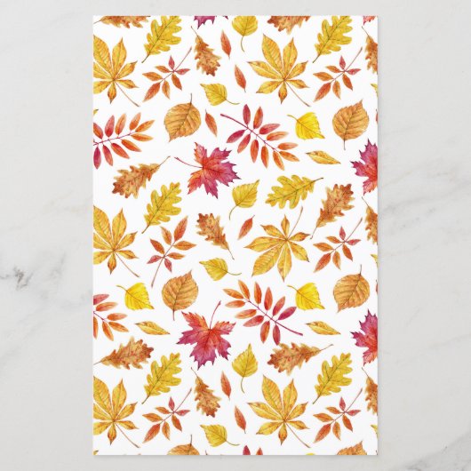 Faire-part de mariage automnal aux feuilles d'auto (Dos)