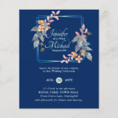 Faire-part de mariage automnal aux feuilles de jar (Devant)