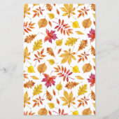 Faire-part de mariage automnal Couronne de feuille (Dos)