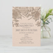 Faire-part de mariage automnal rustique aux feuill (Debout devant)