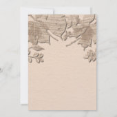 Faire-part de mariage automnal rustique aux feuill (Dos)
