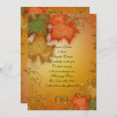 Faire-part de mariage automne (Devant / Derrière)