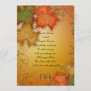 Faire-part de mariage automne