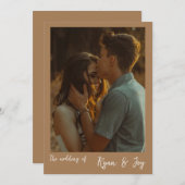 Faire-part de mariage Automne/Boho (Devant / Derrière)