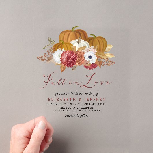 Faire-part de mariage automne citrouilles rustique (In situ (ordinateur de poche))