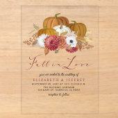 Faire-part de mariage automne citrouilles rustique (Recto)