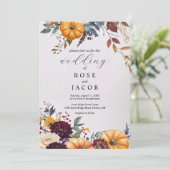 Faire-part de mariage Automne Élégance (Debout devant)