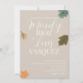 Faire-part de mariage automne feutré (Devant)