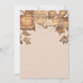 Faire-Part de Mariage Automne Rustique Feuilles Do (Dos)