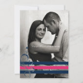 Faire-part de mariage aux bars floraux rose et ble (Dos)