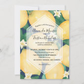 Faire-part de mariage aux citrons à l'aquarelle su (Devant)