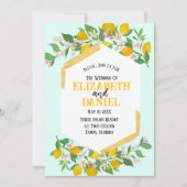 Faire-part de mariage aux citrons de printemps (Devant)