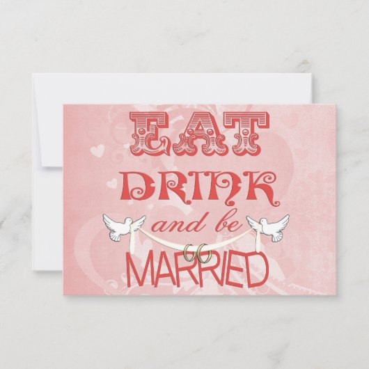 Faire-part de mariage aux colombes (Devant)