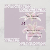 Faire-part de mariage aux deux lys Stargazer (Devant / Derrière)