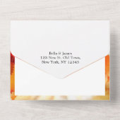 Faire-part de mariage aux feuilles d'automne réuni (Verso)