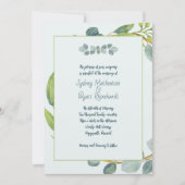Faire-Part de Mariage aux Feuilles de Eucalyptus B (Devant)