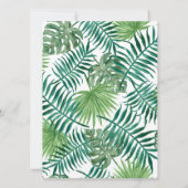 Faire-part de mariage aux feuilles de palmier vert (Dos)