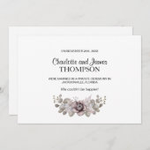 Faire-part de mariage aux feuilles d'eucalyptus Ro (Devant / Derrière)