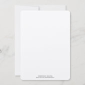 Faire-part de mariage aux fleurs blanches d'oiseau (Dos)