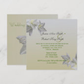 Faire-part de mariage aux fleurs d'azalée blanche (Devant / Derrière)