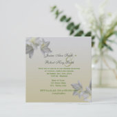 Faire-part de mariage aux fleurs d'azalée blanche (Debout devant)