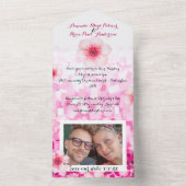 Faire-part de mariage aux fleurs de cerisier & pho (À l'intérieur)