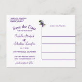 Faire-part de mariage aux fleurs de lilas élégante (Dos)