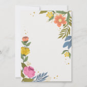 Faire-part de mariage aux fleurs sauvages (Dos)