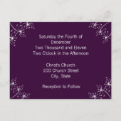 Faire-part de mariage aux fleurs sauvages blanches (Dos)