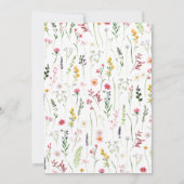 Faire-part de mariage aux fleurs sauvages pressées (Dos)