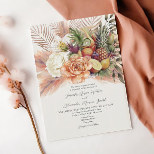 Faire-part de mariage aux fruits rétro