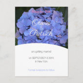 Faire-part de mariage aux Hydrangeas Violet Pastel (Devant)