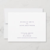 Faire-part de mariage aux initiales lavande (Dos)