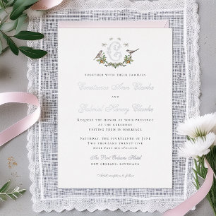 Faire-part de mariage aux oiseaux d'amour
