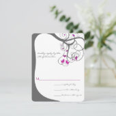 Faire-part de mariage aux oiseaux de l'amour aux t (Debout devant)