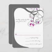 Faire-part de mariage aux oiseaux de l'amour aux t (Devant / Derrière)